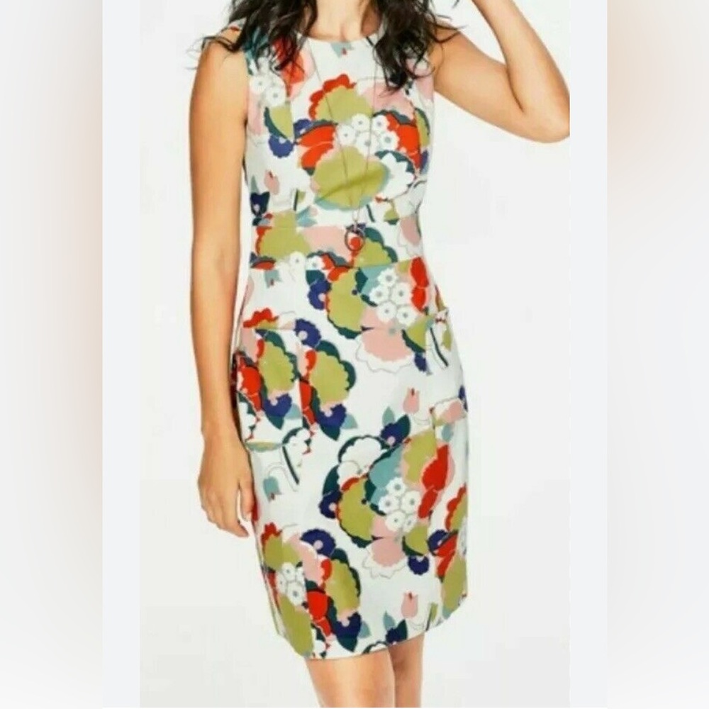 Boden Floral Retro Sheath Dress size 8L